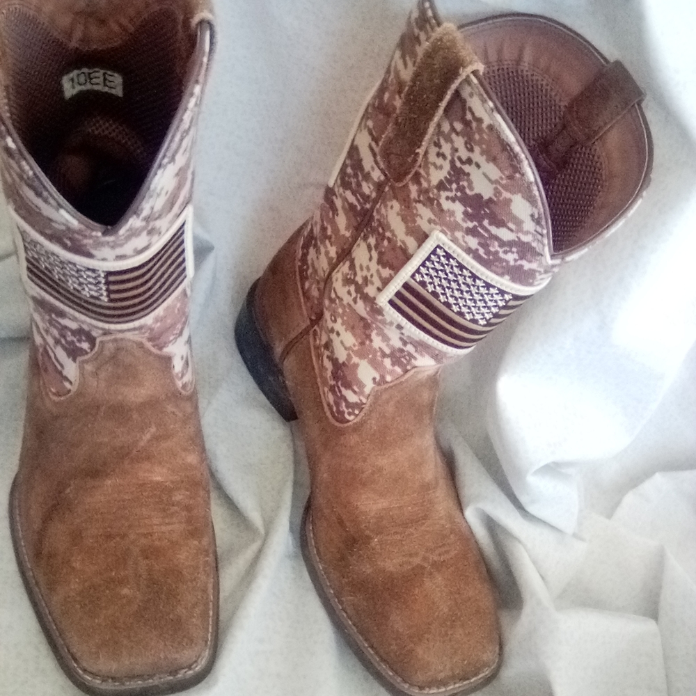 Ariat Brown and Tan Camo Men's Boots